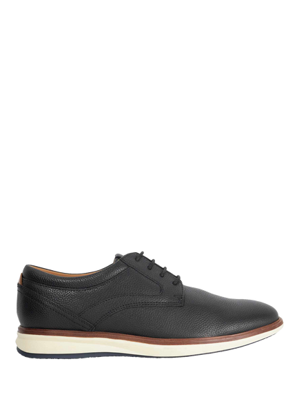 Dune London Brydon Leather Shoes, Black - view 2, Black