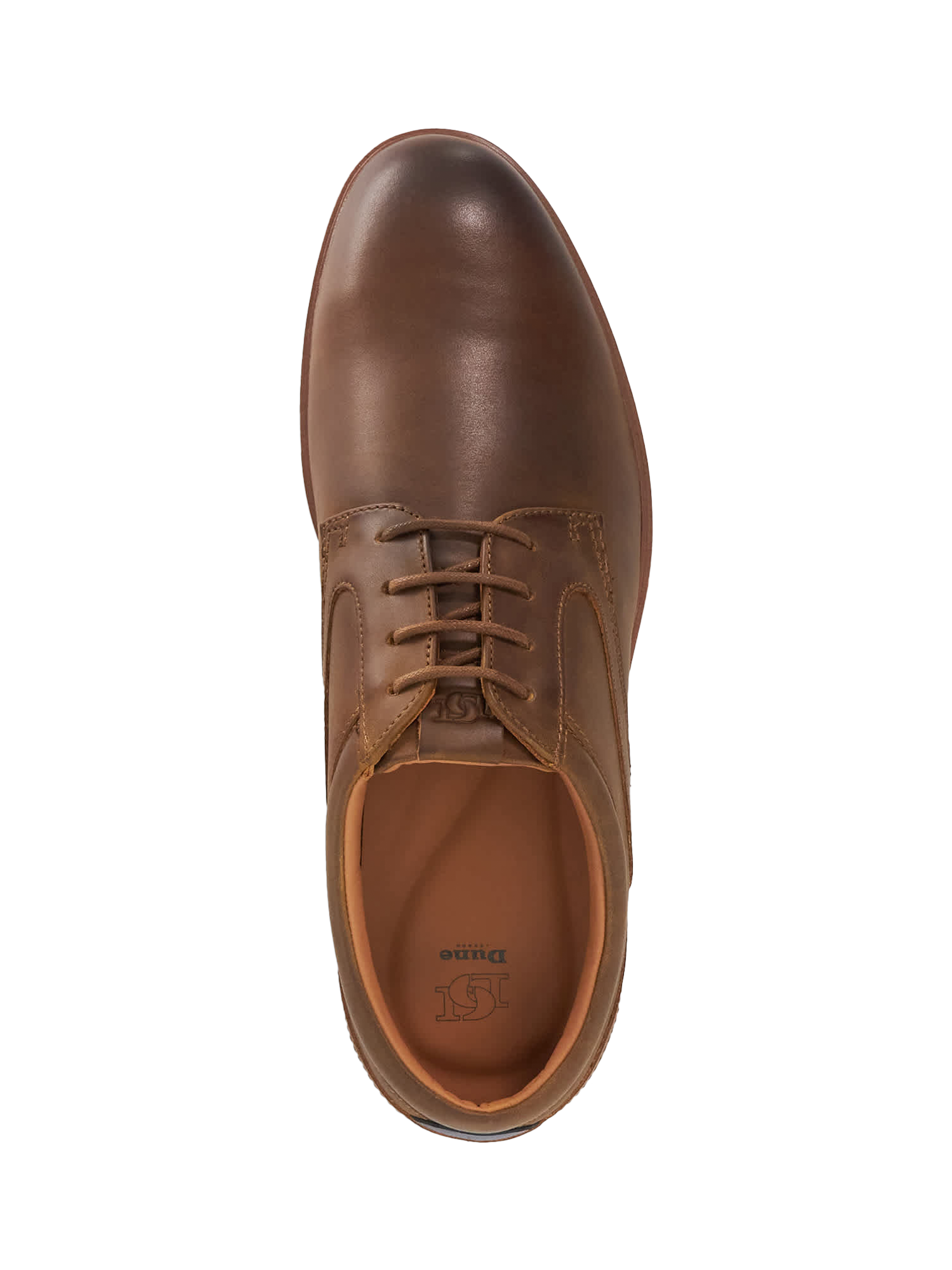 Product image 5 of 6, which shows Dune London Brydon Leather Shoes, Brown, EU40