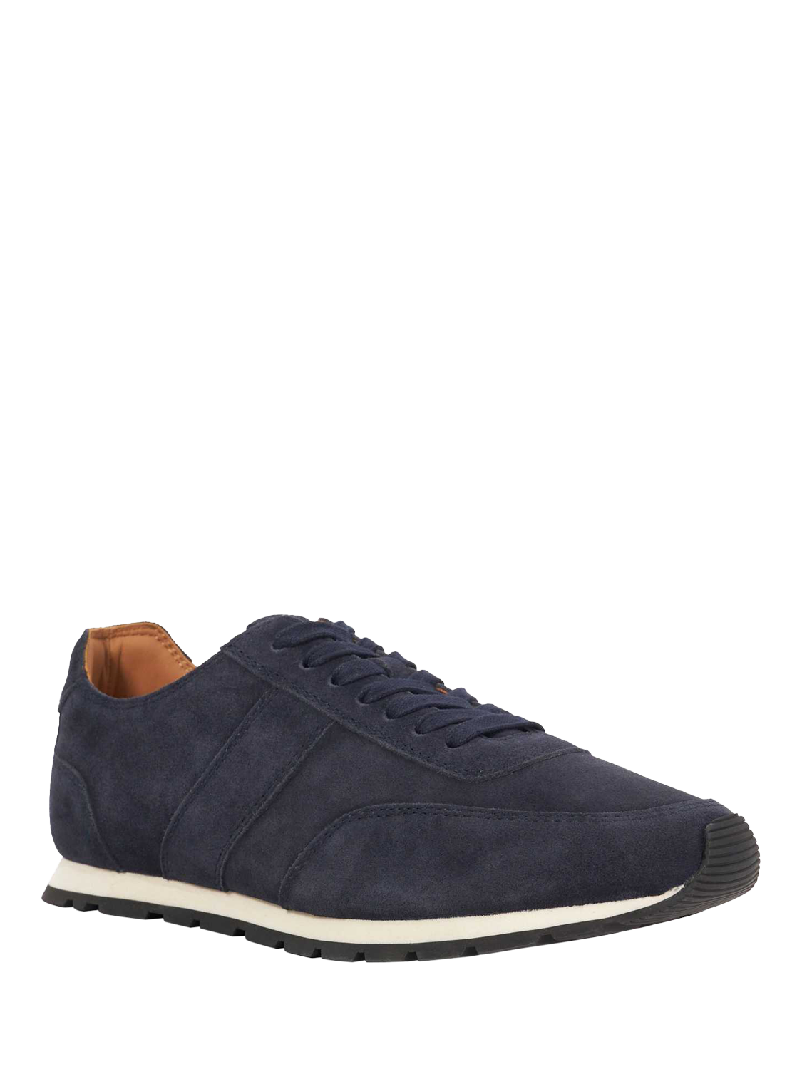Product image 2 of 5, which shows Dune London Treyson Suede Lace Up Trainers, Navy, EU40