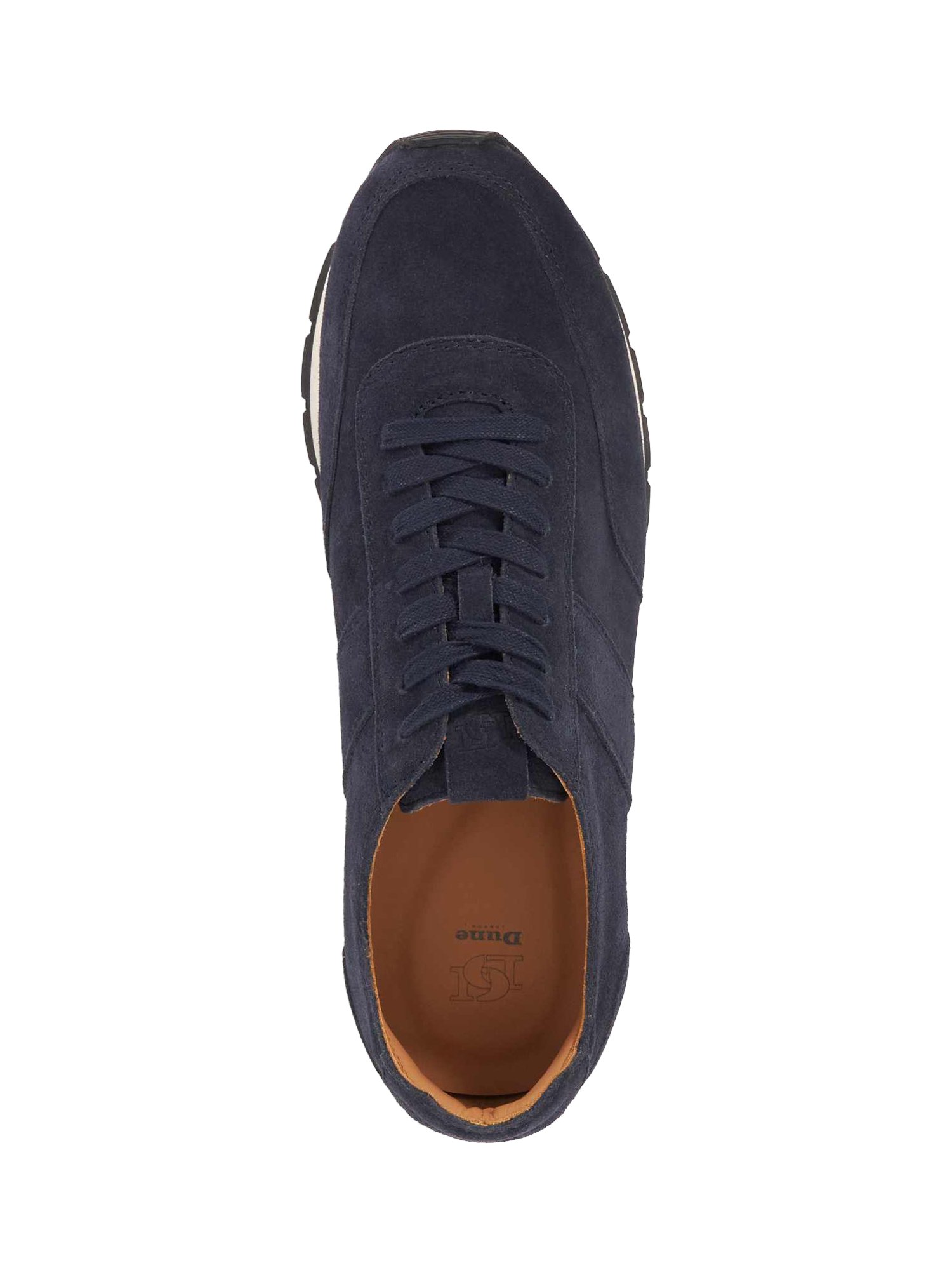Product image 4 of 5, which shows Dune London Treyson Suede Lace Up Trainers, Navy, EU40