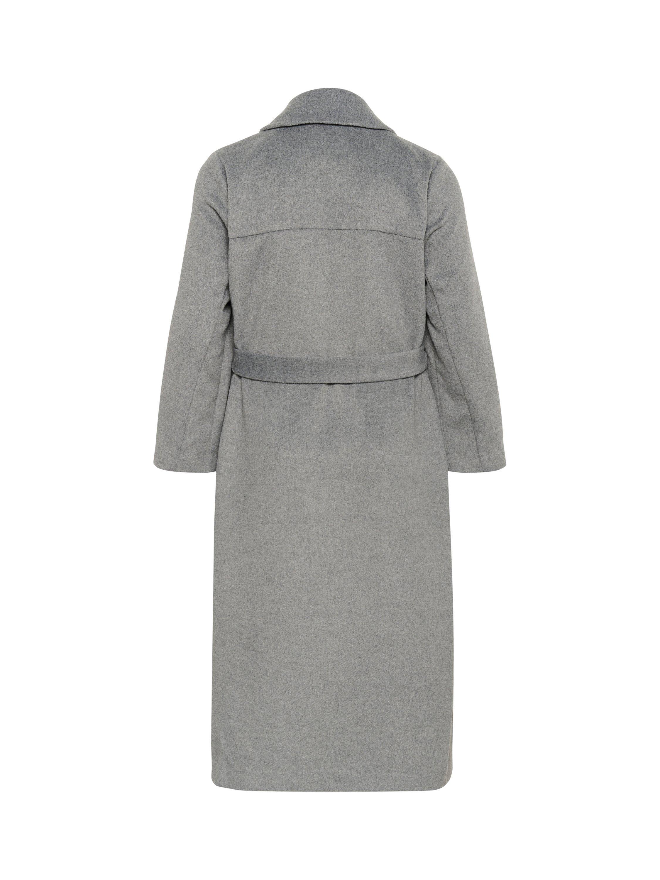 Product image 5 of 5, which shows KAFFE Curve Elina Belted Longline Coat, Mid Grey, 18