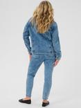 KAFFE Curve Elona Denim Jacket, Mid Blue
