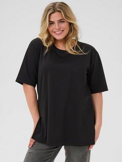 KAFFE Curve Jenna Short Sleeve T-Shirt, Black