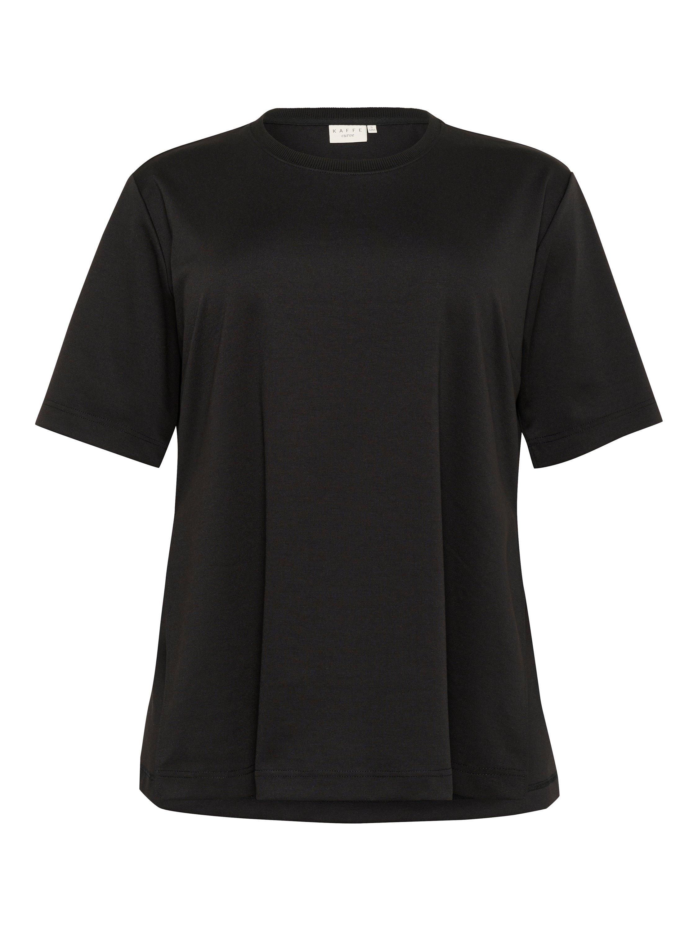 Product image 5 of 6, which shows KAFFE Curve Jenna Short Sleeve T-Shirt, Black, S