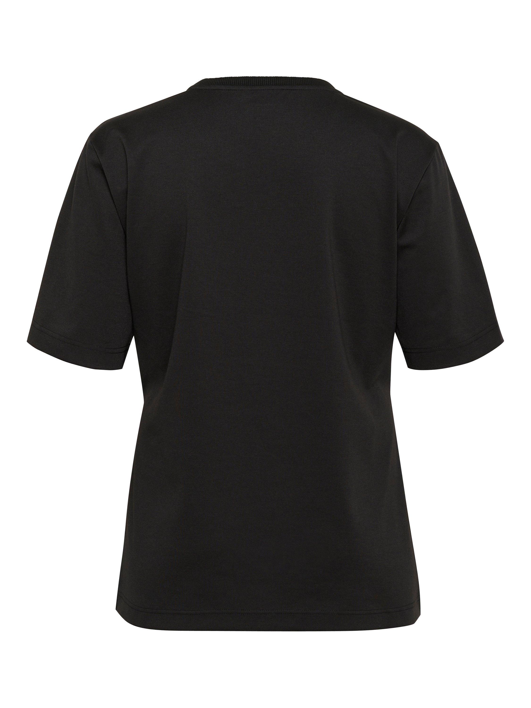 Product image 6 of 6, which shows KAFFE Curve Jenna Short Sleeve T-Shirt, Black, S