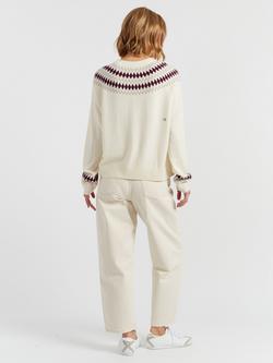 Chinti & Parker Fair Isle Wool and Cashmere Blend Sweater - view 2, Cream/Multi