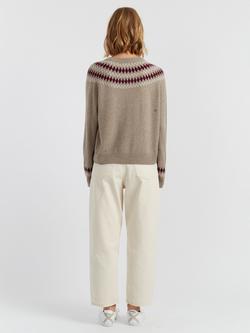 Chinti & Parker Fair Isle Wool and Cashmere Blend Sweater - view 2, Warm Oatmeal/Multi