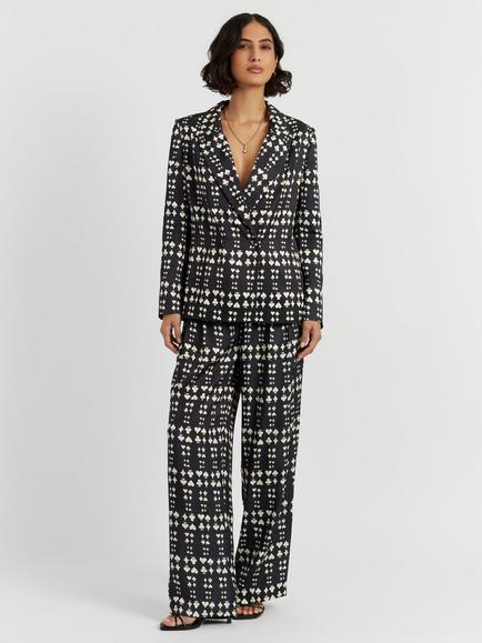 Chinti & Parker Queen of Hearts Blazer, Black/White, Black/White
