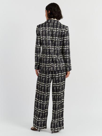 Chinti & Parker Queen of Hearts Blazer, Black/White - view 2, Black/White