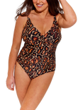 Seaspray Serengeti Mock Wrap Swimsuit, Brown