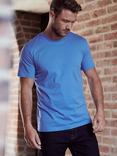 British Boxers GOTS Organic Short Sleeve Lounge T-Shirt, Bright Blue