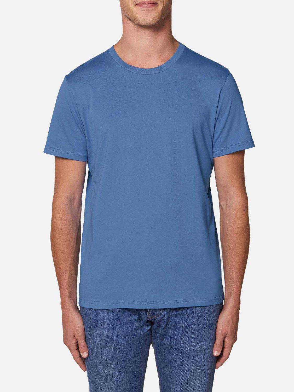Product image 2 of 6, which shows British Boxers GOTS Organic Short Sleeve Lounge T-Shirt, Bright Blue, S