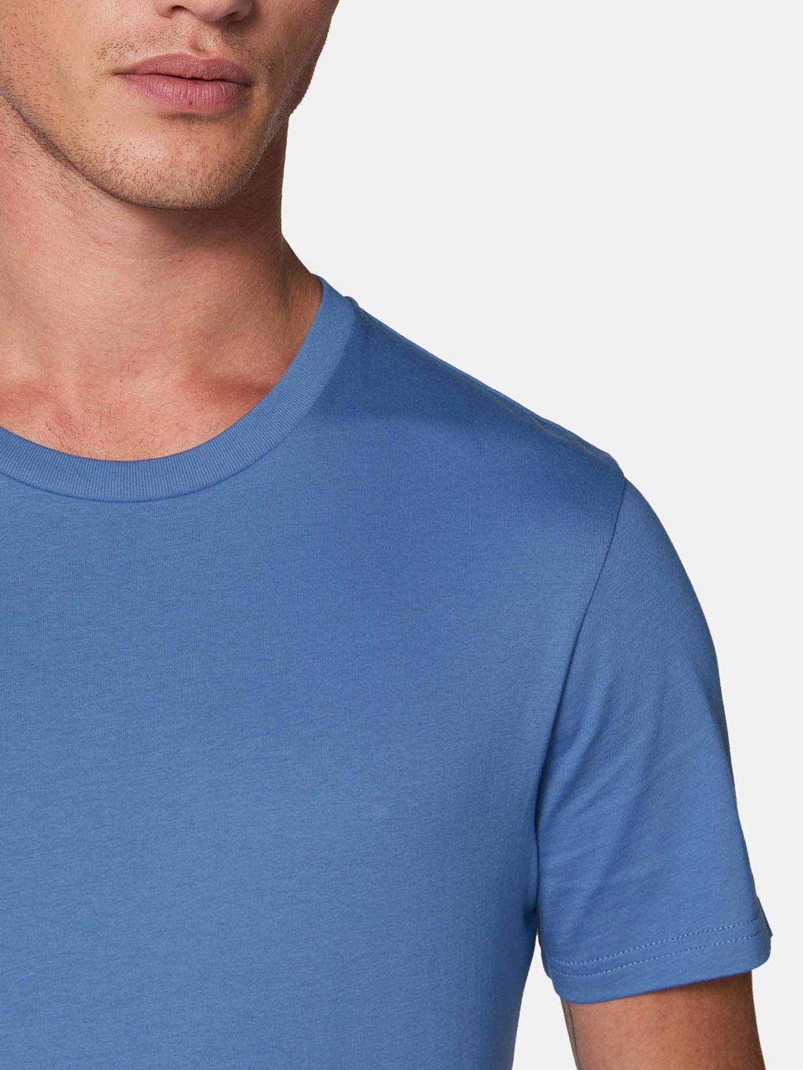 Product image 3 of 6, which shows British Boxers GOTS Organic Short Sleeve Lounge T-Shirt, Bright Blue, S