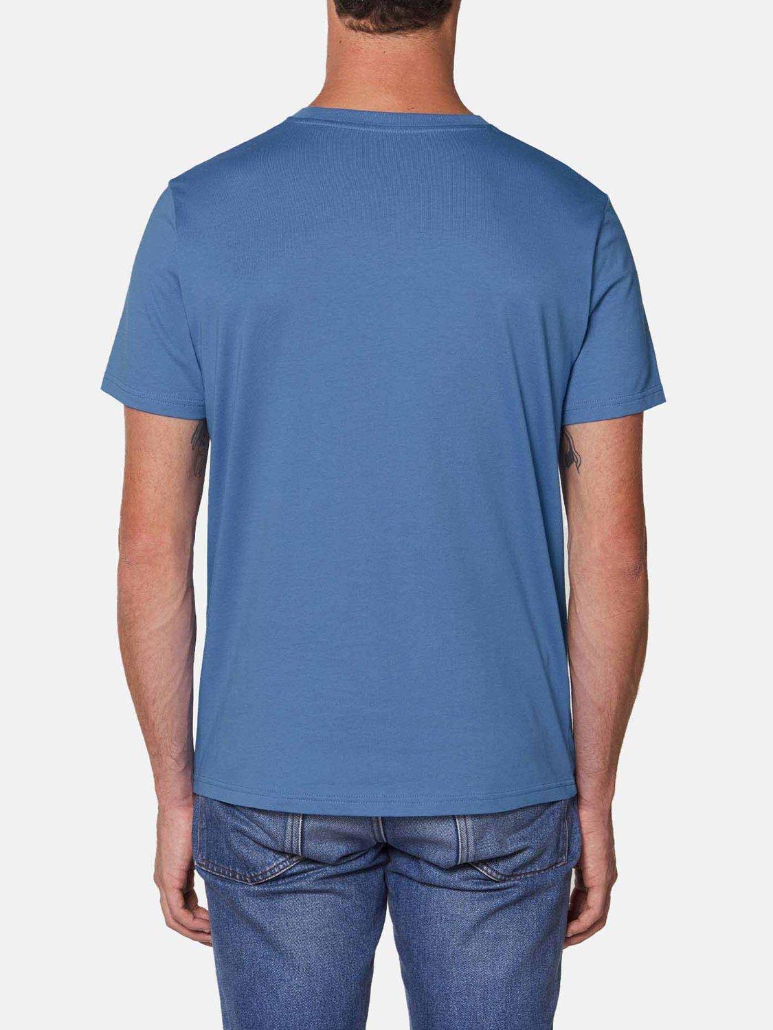 Product image 4 of 6, which shows British Boxers GOTS Organic Short Sleeve Lounge T-Shirt, Bright Blue, S