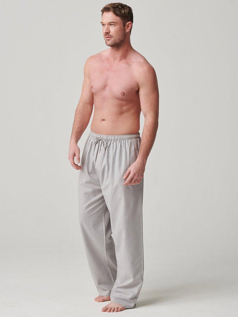 Product image 2 of 5, which shows British Boxers Herringbone Cotton Twill Pyjama Trousers, Armoury Grey, S
