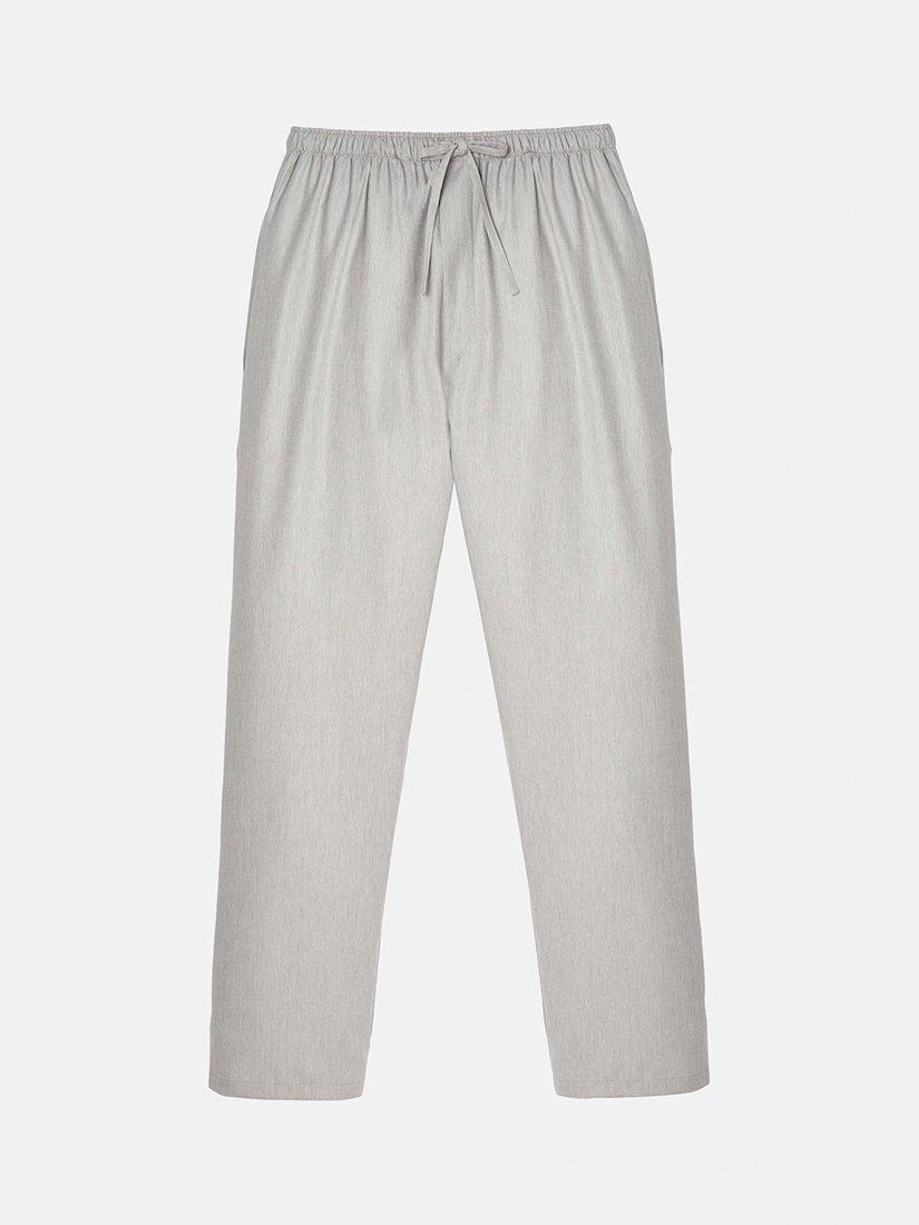 Product image 4 of 5, which shows British Boxers Herringbone Cotton Twill Pyjama Trousers, Armoury Grey, S
