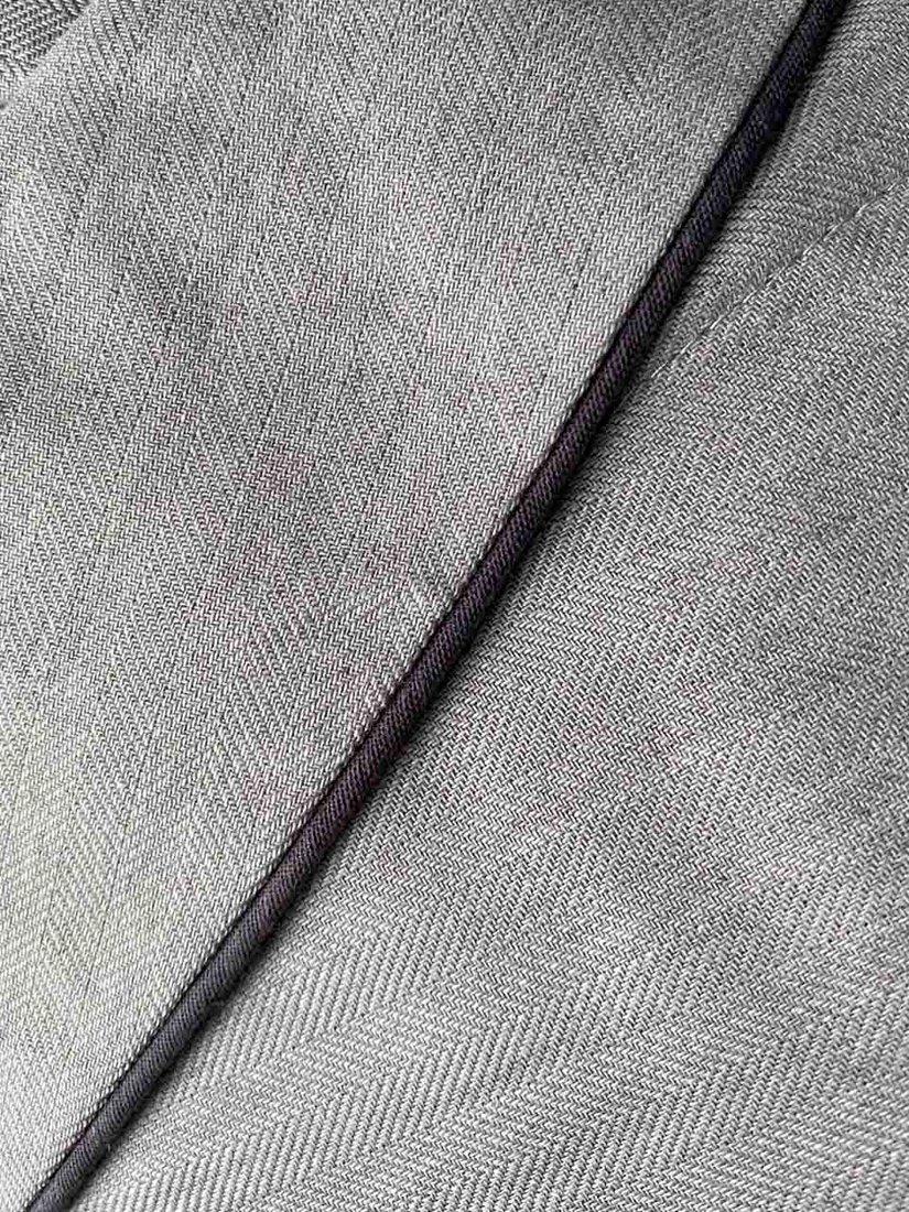 Product image 5 of 5, which shows British Boxers Herringbone Cotton Twill Pyjama Trousers, Armoury Grey, S