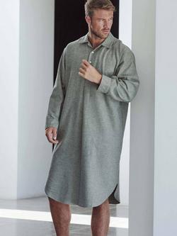 British Boxers Herringbone Brushed Cotton Nightshirt, Whitby Jet