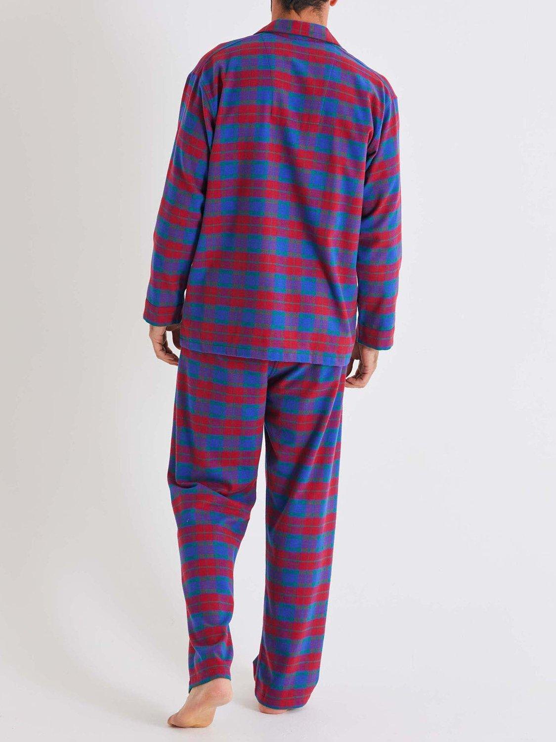 Product image 4 of 8, which shows British Boxers Tartan Cotton Pyjama Set, Bordeaux, S