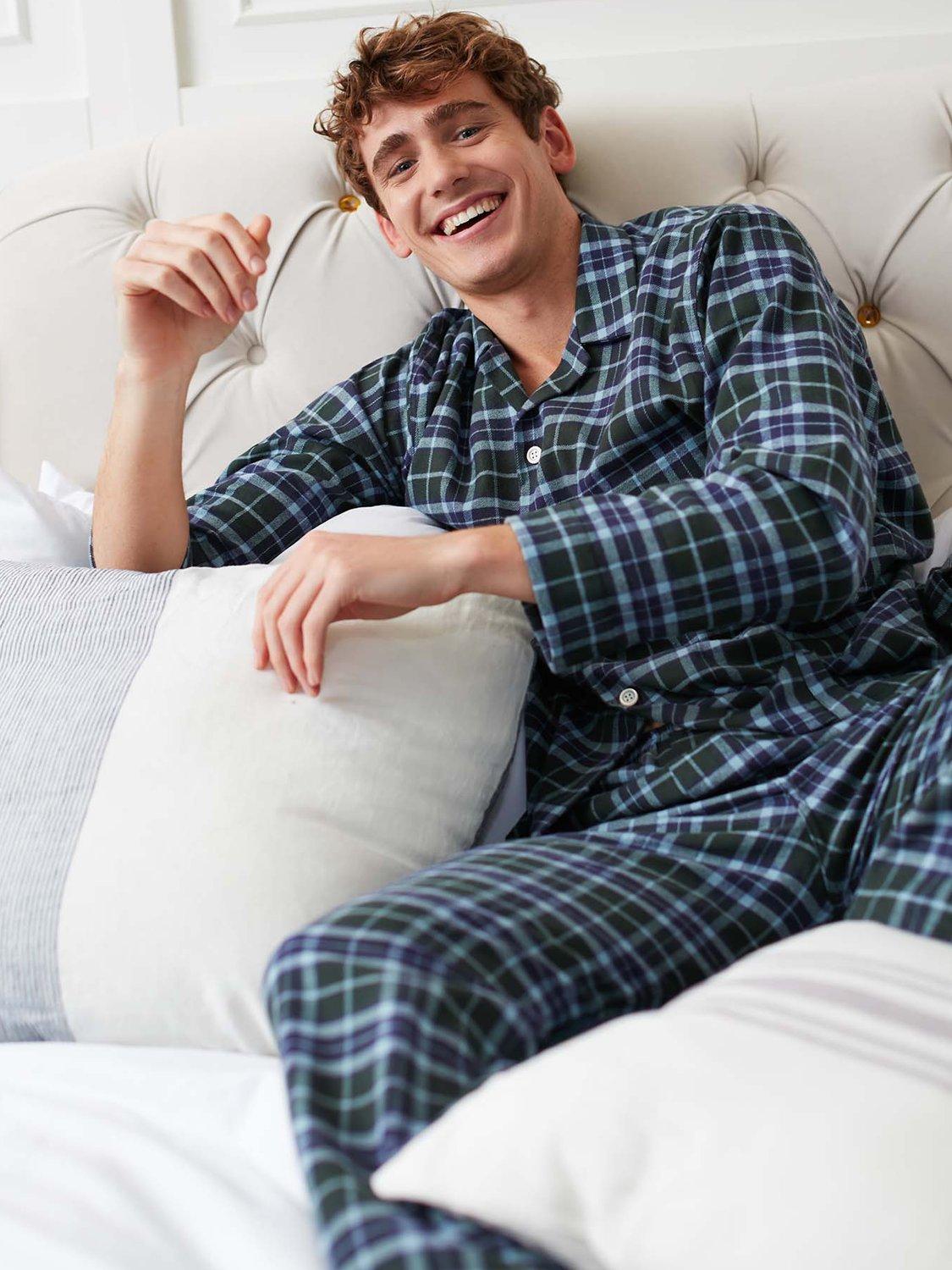 Product image 2 of 7, which shows British Boxers Tartan Brushed Cotton Pyjamas, Jura, S