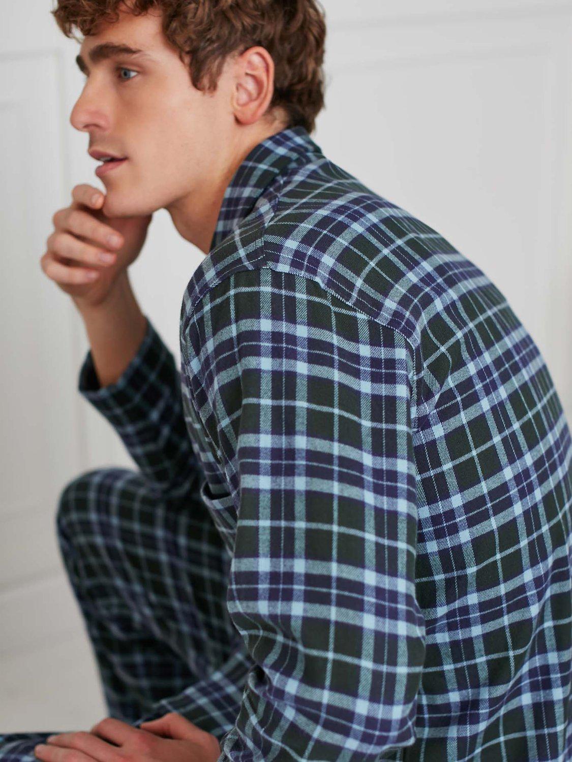 Product image 6 of 7, which shows British Boxers Tartan Brushed Cotton Pyjamas, Jura, S