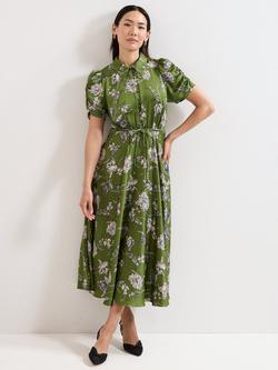 Phase Eight Bella Floral Midi Dress, Green, Green