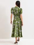 Phase Eight Bella Floral Midi Dress, Green