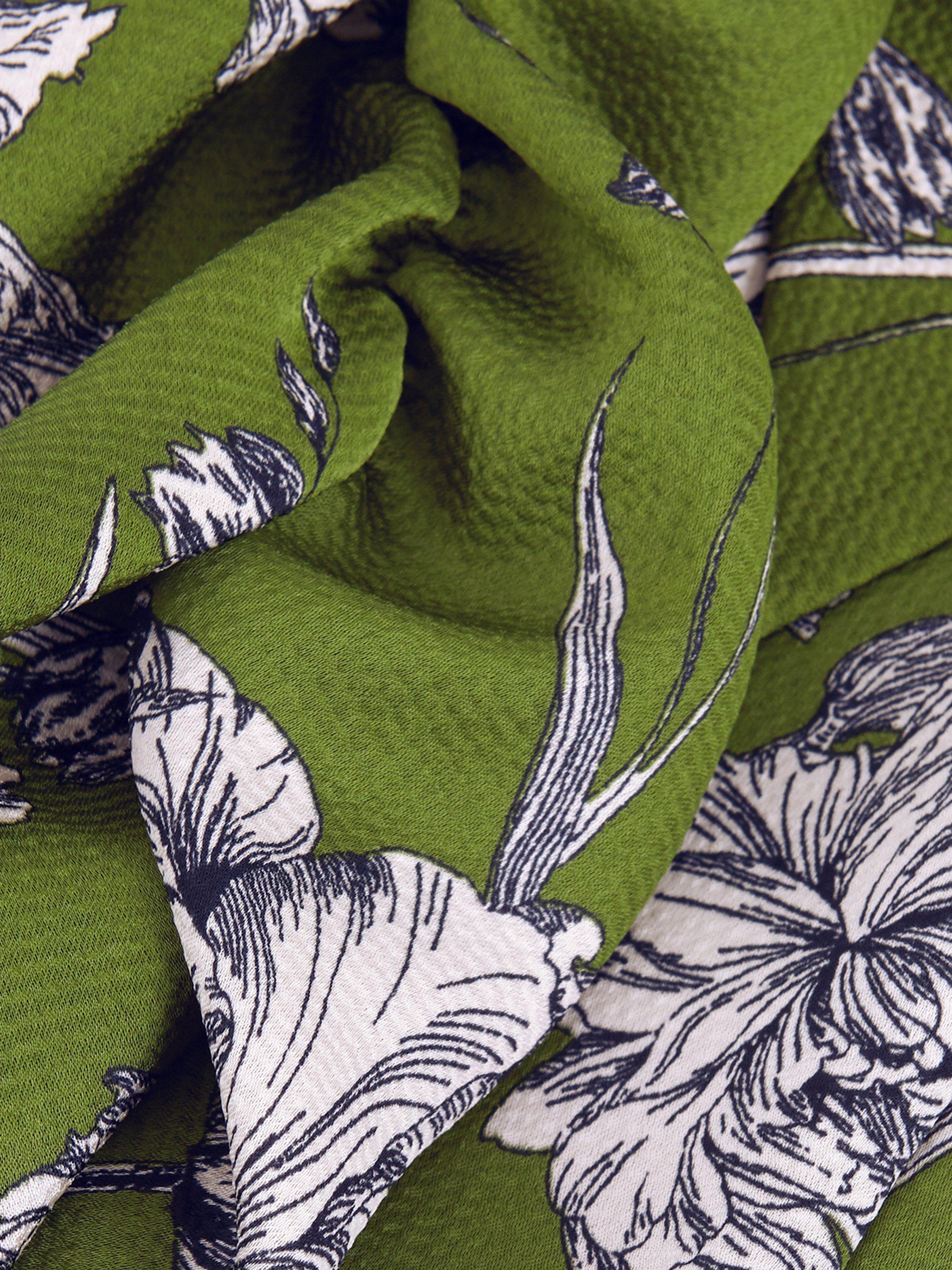 Product image 6 of 9, which shows Phase Eight Bella Floral Midi Dress, Green, 6