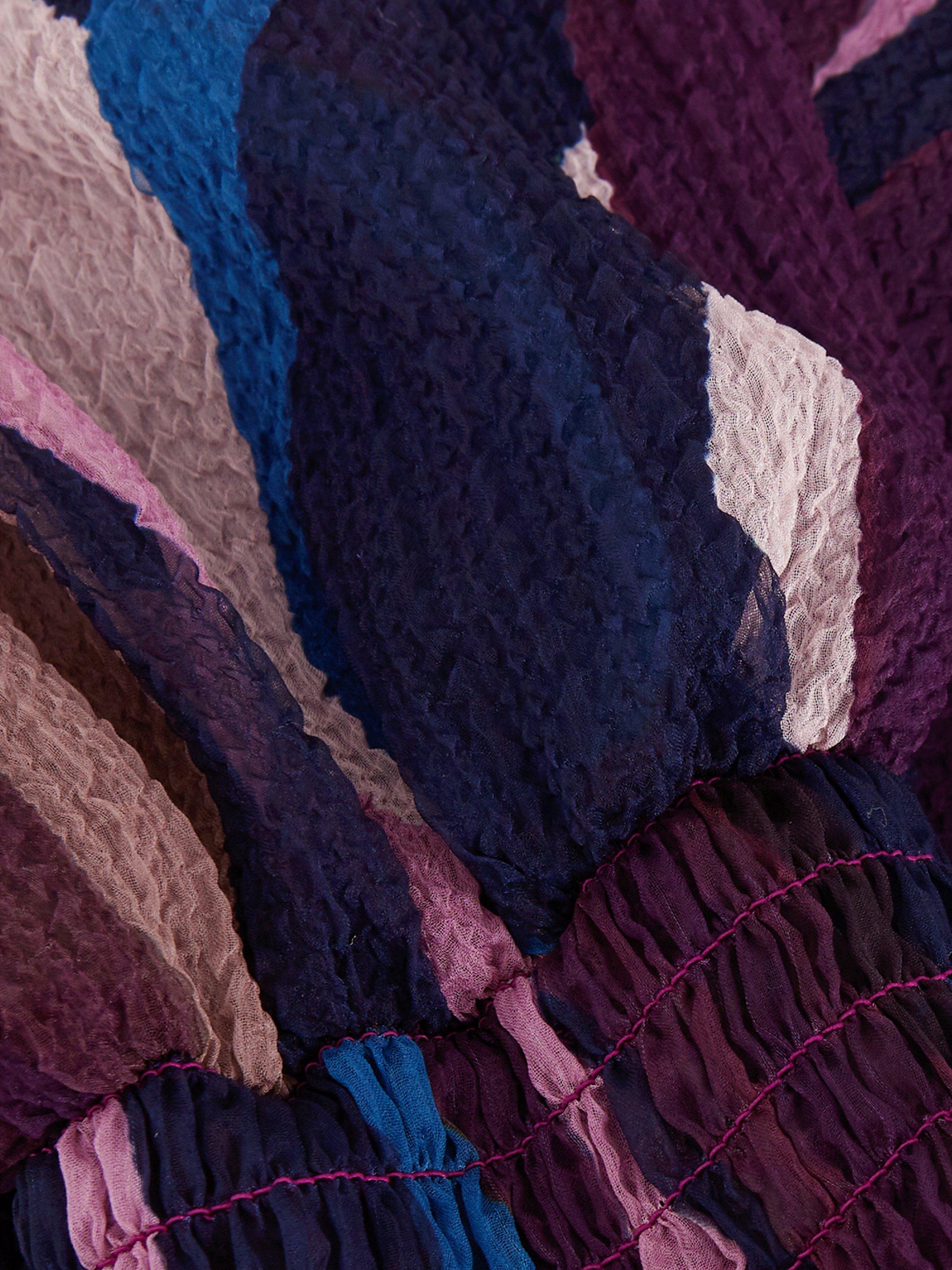 Product image 6 of 9, which shows Phase Eight Carra Swirl Midi Dress, Black/Multi, 10