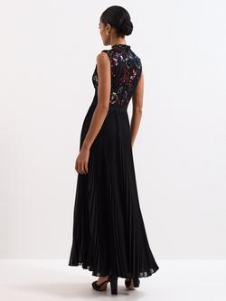 Phase Eight Lela Floral Sleeveless High Neck Maxi Dress - view 2, Black