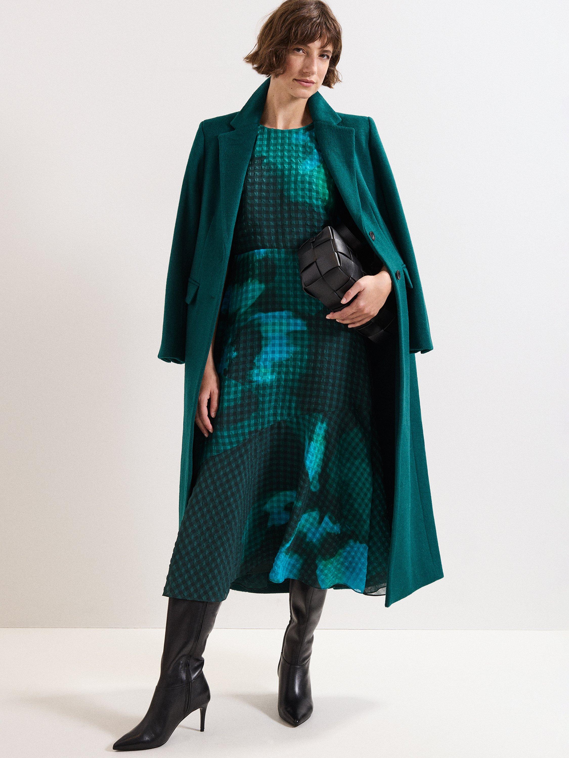 Product image 8 of 8, which shows Phase Eight Nancy Floral Midi Dress, Green, 6