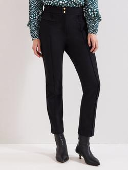 Phase Eight Keri Petite Mid Rise Tailored Trousers, Black