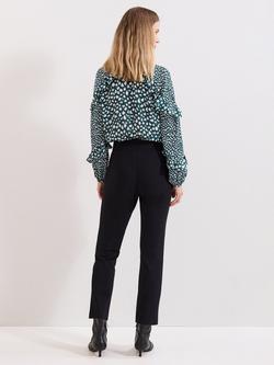 Phase Eight Keri Petite Mid Rise Tailored Trousers - view 2, Black