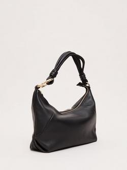 Phase Eight Leather Twisted Grab Bag - view 2, Black