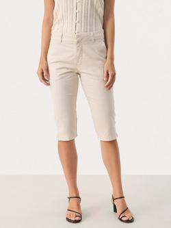 Part Two RenataPW Cotton Stretch Chino Shorts, Natural Beige