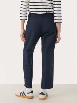 Part Two NeyanaPW Mid Rise Cotton Blend Tailored Trousers - view 2, Dark Navy
