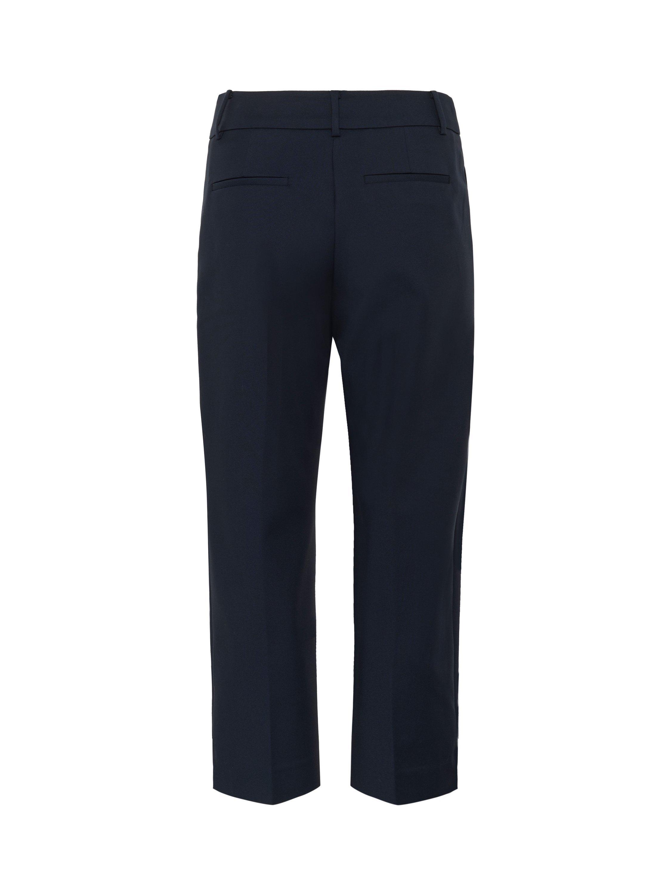 Product image 6 of 6, which shows Part Two NeyanaPW Mid Rise Cotton Blend Tailored Trousers, Dark Navy, 8