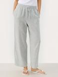 Part Two RosaleePW Striped Linen Blend Culottes Trousers, Green/Multi