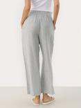 Part Two RosaleePW Striped Linen Blend Culottes Trousers, Green/Multi