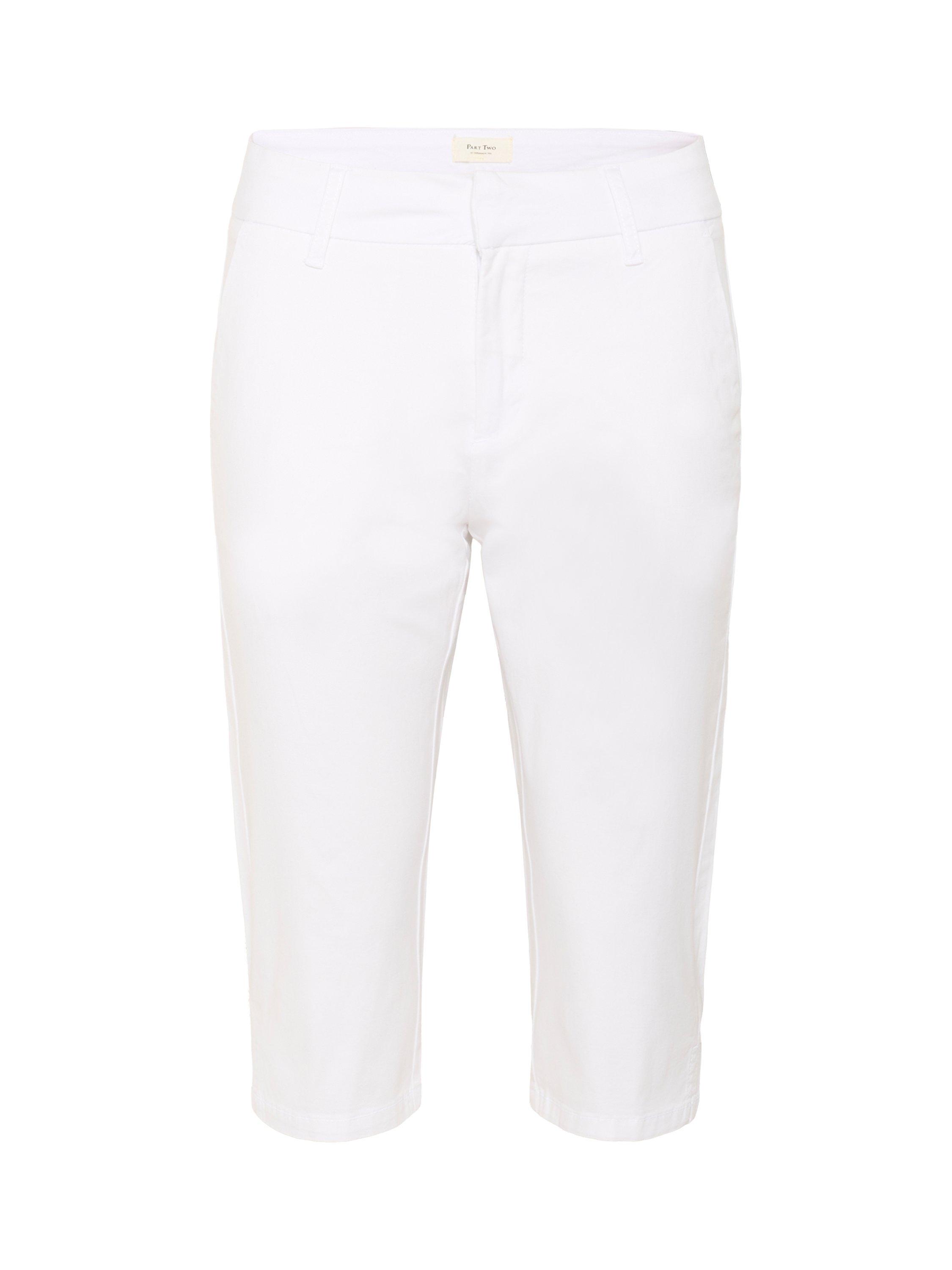 Product image 5 of 6, which shows Part Two RenataPW Cotton Stretch Chino Shorts, White, 8