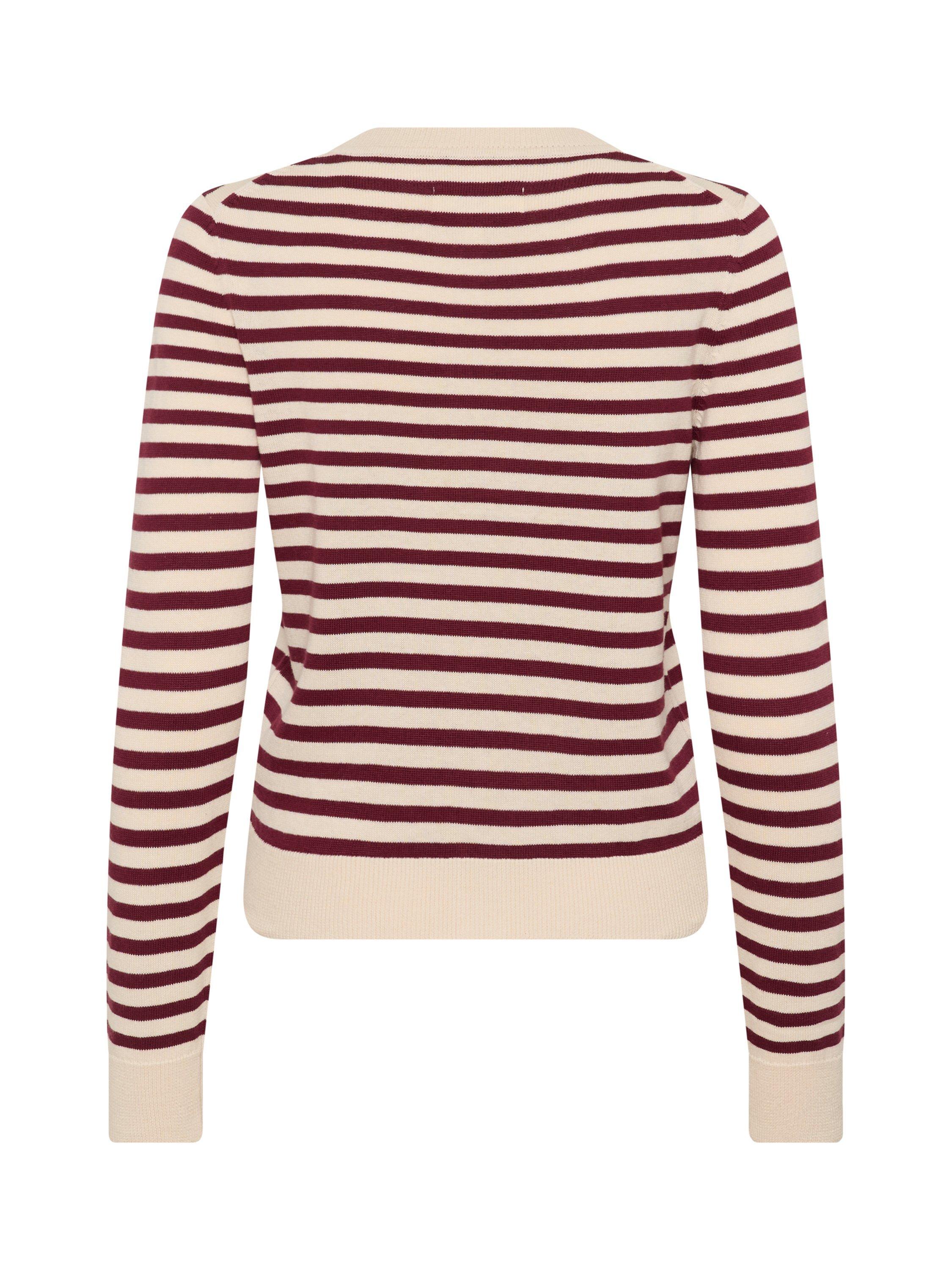 Product image 6 of 6, which shows Part Two Tanisha Long Sleeve Cotton Cardigan, Red/Multi, XS