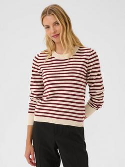 Part Two Gertie Stripe Jumper, Red/Multi