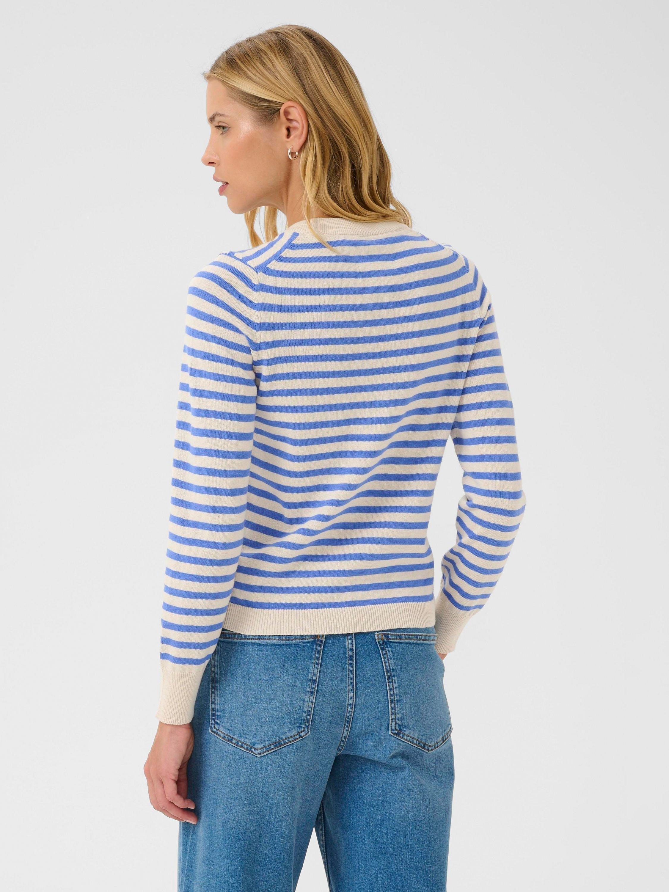 Product image 2 of 6, which shows Part Two Gertie Stripe Jumper, Blue/Multi, XS