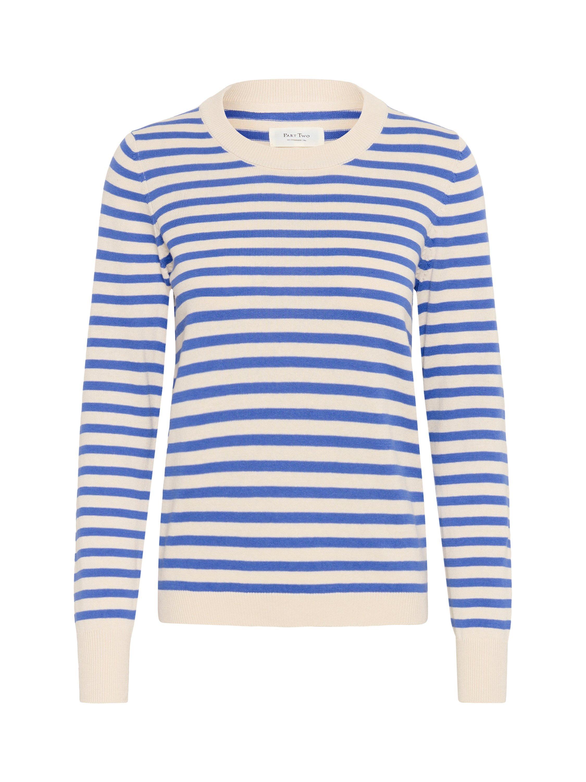Product image 5 of 6, which shows Part Two Gertie Stripe Jumper, Blue/Multi, XS