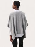 Part Two Tilanna Wool Blend Poncho, Mid Grey