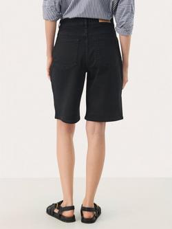 Part Two RafaellaPW Mid Rise Relaxed Cotton Denim Shorts - view 2, Black