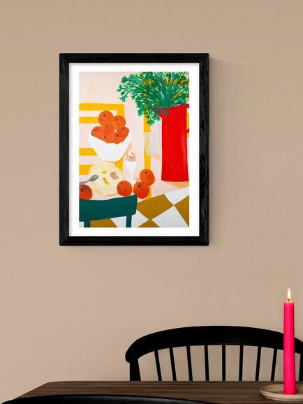 EAST END PRINTS Lucy Muss 'Oeuf a la Coque' Framed Print - view 2, Black Frame