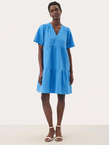Part Two Pamia V-Neck Tiered Dress, Blue