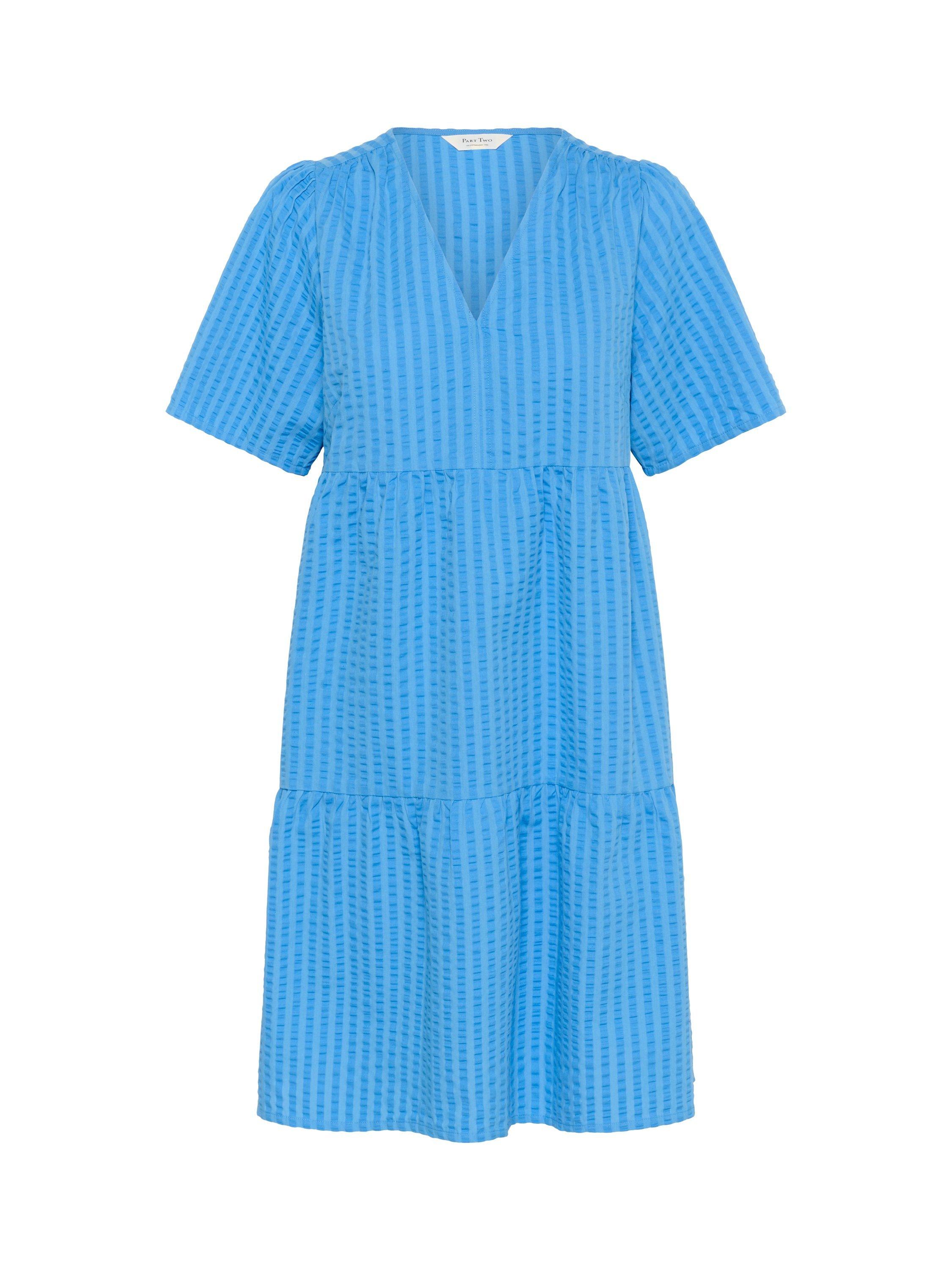 Product image 5 of 6, which shows Part Two Pamia V-Neck Tiered Dress, Blue, 8