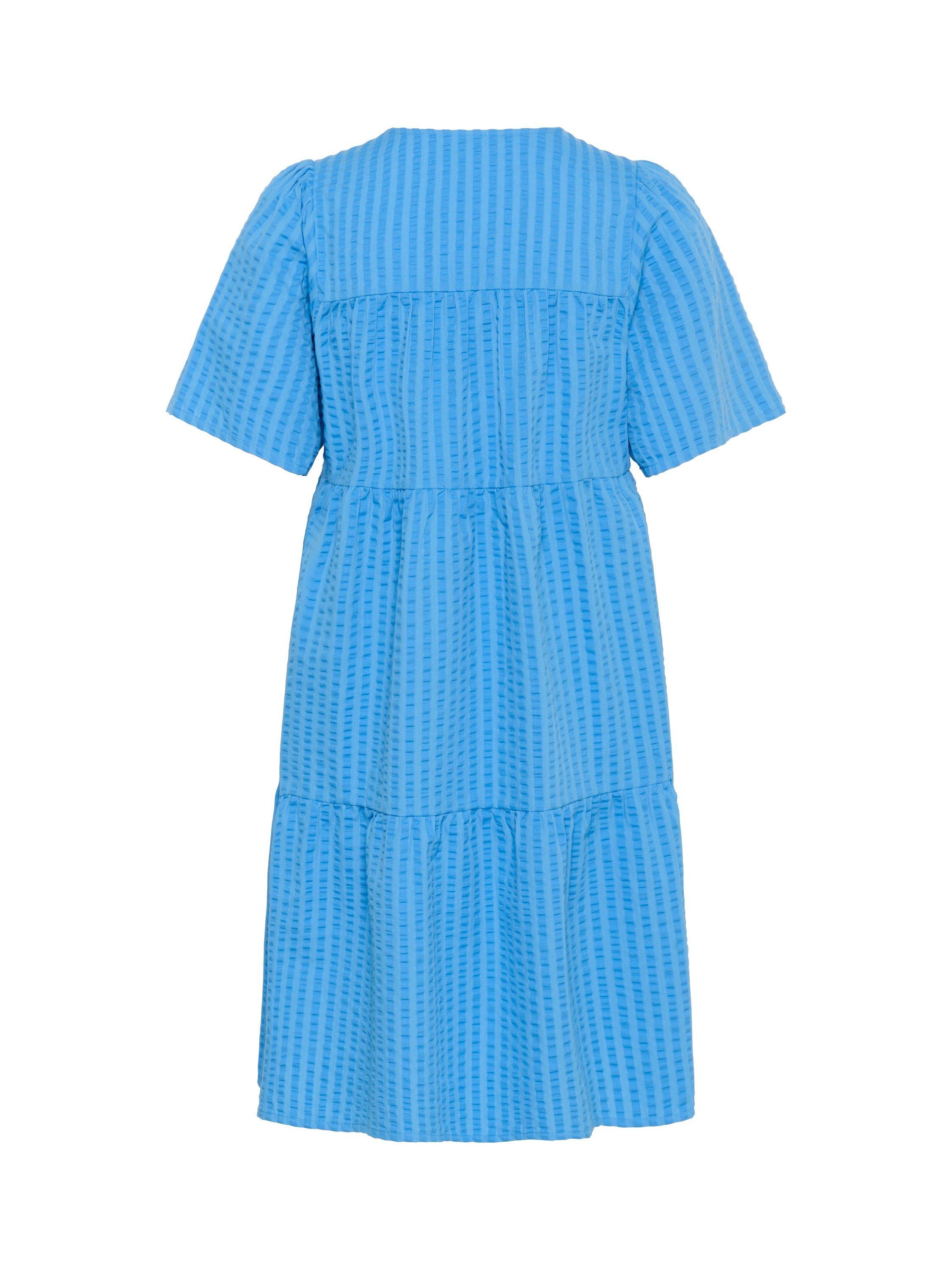 Product image 6 of 6, which shows Part Two Pamia V-Neck Tiered Dress, Blue, 8